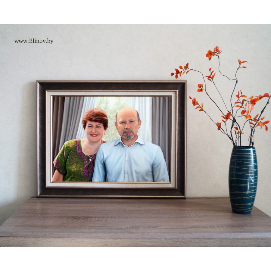 Семейный портрет маслом на заказ